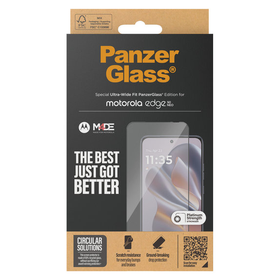 Panzerglas UWF für Motorola Edge 50 Neo, Schwarz, PanzerGlass