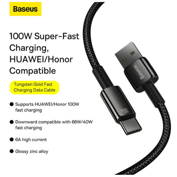Baseus - Kabel USB-C/USB, 1.5m, schwarz
