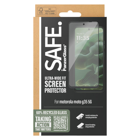 Panzerglas für Motorola Moto G35, Schwarz, SAFE by PanzerGlass