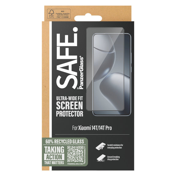 Panzerglas UWF für Xiaomi 14T/14T Pro, Schwarz, SAFE by PanzerGlass
