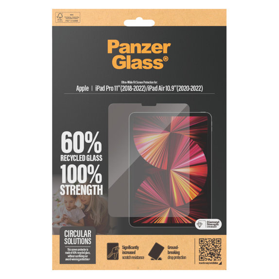 Panzerglas UWF für iPad Pro 11"/Air 10,9'', Klar, PanzerGlass