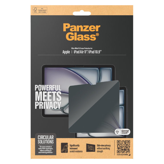 Panzerglas UWF Privacy für iPad 10,9"/Air 11'', Klar, PanzerGlass