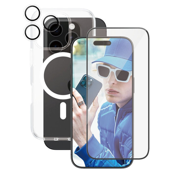 Bundle Hoops + UWF Panzerglas + Urban Combat Hülle für iPhone 16 Pro, CARE