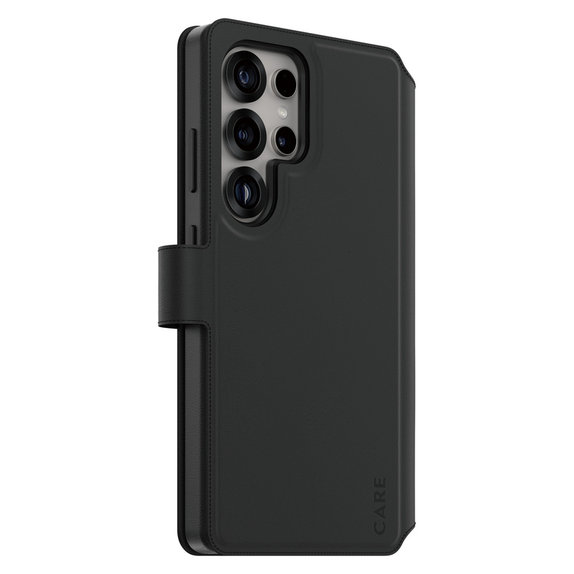 Hülle Wallet Tango Two-In-One mit QI für Samsung Galaxy S25 Ultra, Schwarz, PanzerGlass