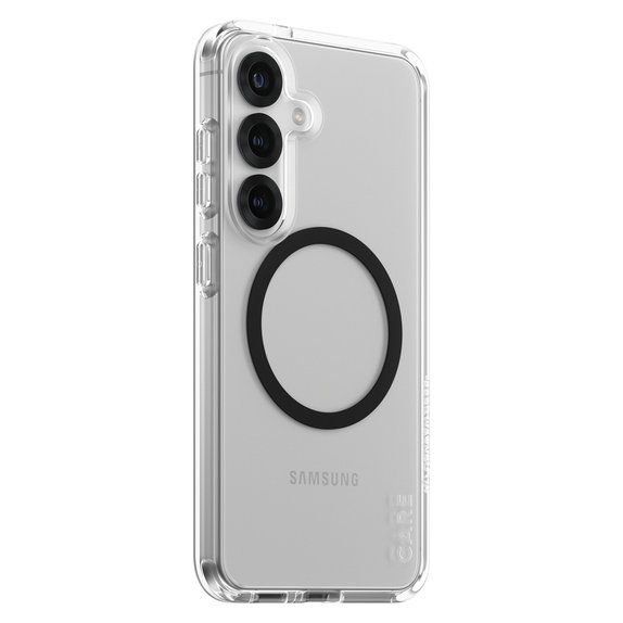 Hülle Urban Combat mit schwarzem QI für Samsung Galaxy S25, Transparent, PanzerGlass