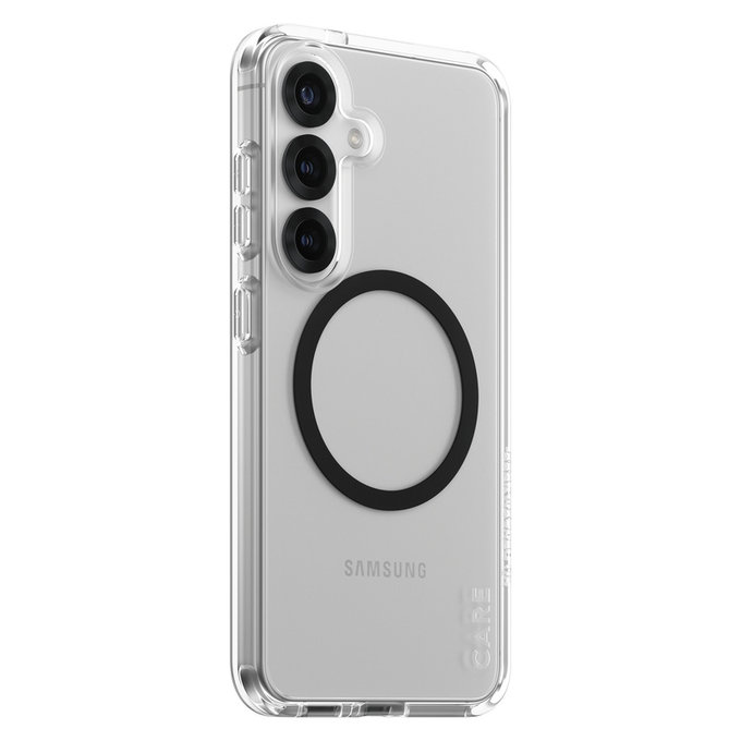 Hülle Urban Combat mit schwarzem QI für Samsung Galaxy S25, Transparent, PanzerGlass