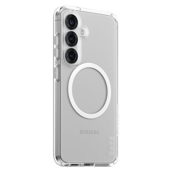 Hülle Urban Combat mit weißem QI für Samsung Galaxy S25, Transparent, PanzerGlass