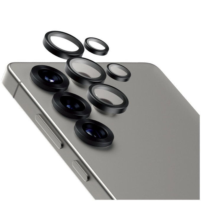 Kameralinsenschutz Hoops Ceramic für Samsung S25 Ultra, Schwarz, PanzerGlass