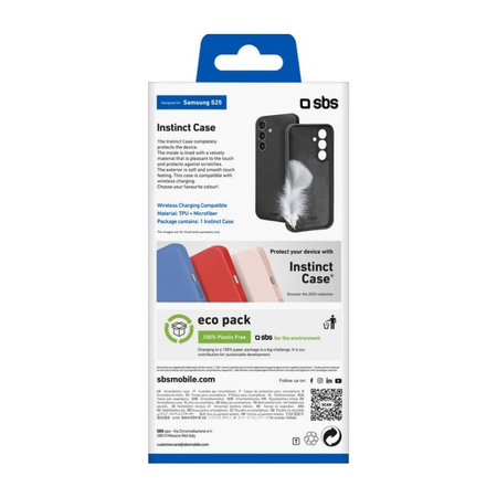 SBS - Hülle Instinct für Samsung Galaxy S25, schwarz