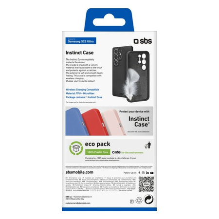 SBS - Hülle Instinct für Samsung Galaxy S25 Ultra, schwarz