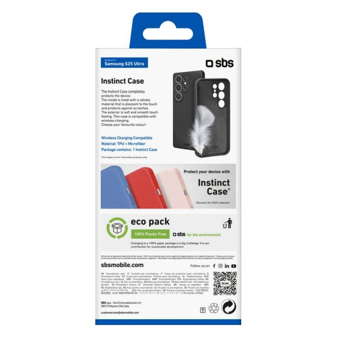 SBS - Hülle Instinct für Samsung Galaxy S25 Ultra, schwarz