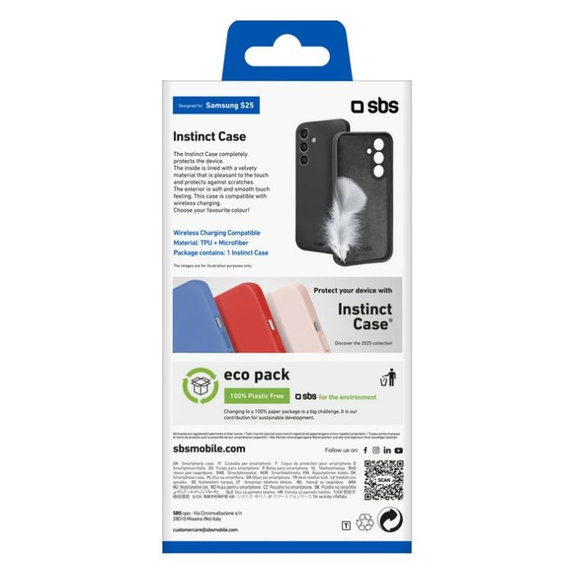 SBS - Hülle Instinct für Samsung Galaxy S25+, schwarz