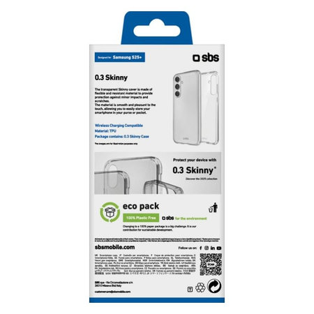 SBS - Hülle Skinny für Samsung Galaxy S25+, transparent