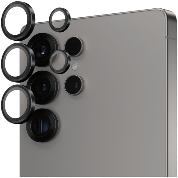 Kameralinsenschutz Hoops für Samsung S25 Ultra, Schwarz, PanzerGlass