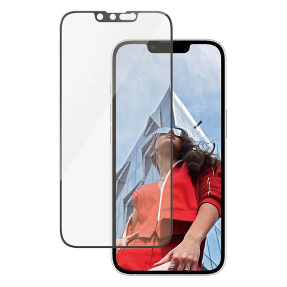 UWF Panzerglas mit Applikator für iPhone 17e/16e/14/13/13 Pro, Schwarz, PanzerGlass