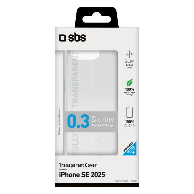 SBS - Hülle Skinny für iPhone 16e, transparent