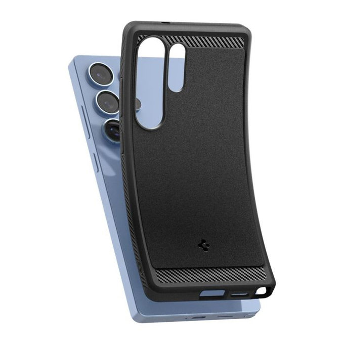 Spigen - Hülle Rugged Armor mit MagSafe für Samsung Galaxy S25 Ultra, Matte Black