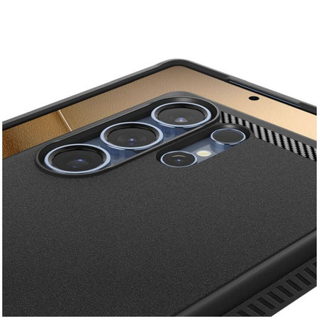 Spigen - Hülle Rugged Armor mit MagSafe für Samsung Galaxy S25 Ultra, Matte Black