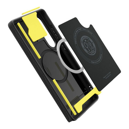 Spigen - Hülle Rugged Armor mit MagSafe für Samsung Galaxy S25 Ultra, Matte Black