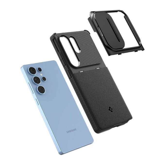 Spigen - Hülle Optik Armor für Samsung Galaxy S25 Ultra, schwarz