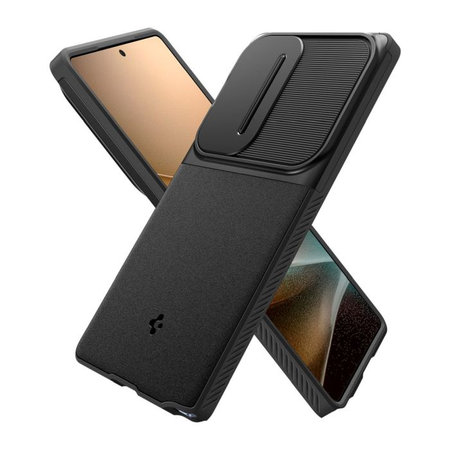 Spigen - Hülle Optik Armor für Samsung Galaxy S25 Ultra, schwarz
