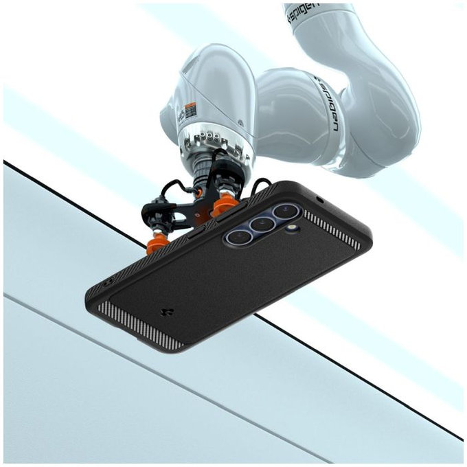 Spigen - Hülle Rugged Armor mit MagSafe für Samsung Galaxy S25, Matte Black