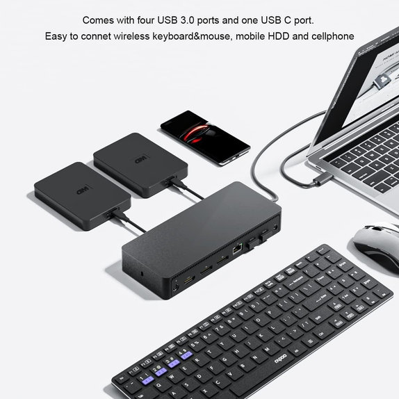 Dell D6000 - Dockingstation (USB-C) + 130W Adapter Refurbished