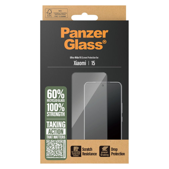 Panzerglas UWF für Xiaomi 15, Schwarz, PanzerGlass