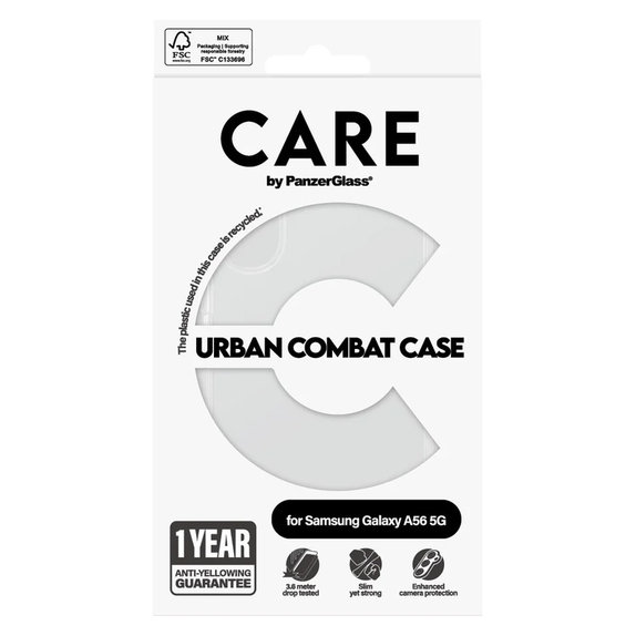 Hülle Urban Combat für Samsung Galaxy A56 5G, Transparent, PanzerGlass