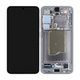 Samsung Galaxy S25 - LCD Display + Touchscreen Front Glas + Rahmen (Silver Shadow) - GH82-36329A Genuine Service Pack