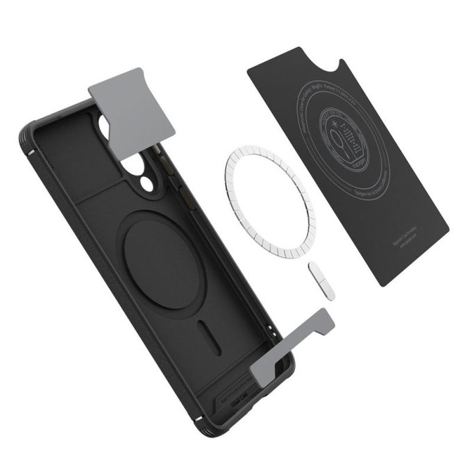 Spigen - Hülle Core Armor MagSafe für Samsung Galaxy S25 Edge, Matte Black