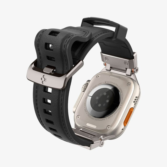 Spigen - Armband Durapro Armor PU für Apple Watch (42, 44, 45, 49mm), schwarz