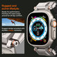 Spigen - Armband Durapro Armor PU für Apple Watch (42, 44, 45, 49mm), schwarz