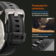 Spigen - Armband Durapro Armor PU für Apple Watch (42, 44, 45, 49mm), schwarz