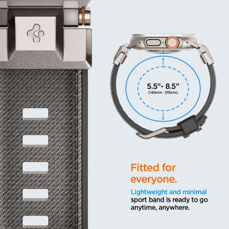 Spigen - Armband Durapro Armor für Apple Watch (42, 44, 45, 49mm), grau