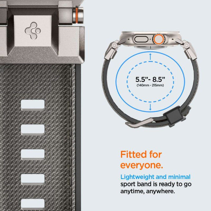 Spigen - Armband Durapro Armor für Apple Watch (42, 44, 45, 49mm), grau