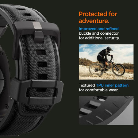 Spigen - Armband Durapro Armor für Apple Watch (42, 44, 45, 49mm), Black Edition