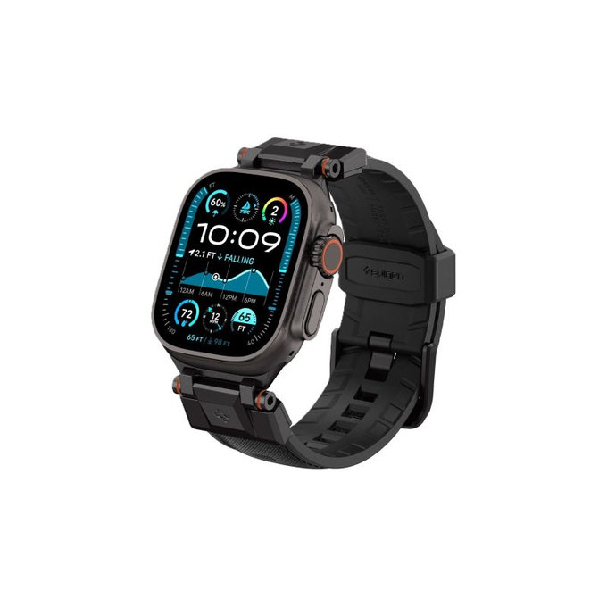 Spigen - Armband Durapro Armor für Apple Watch (42, 44, 45, 49mm), Black Edition