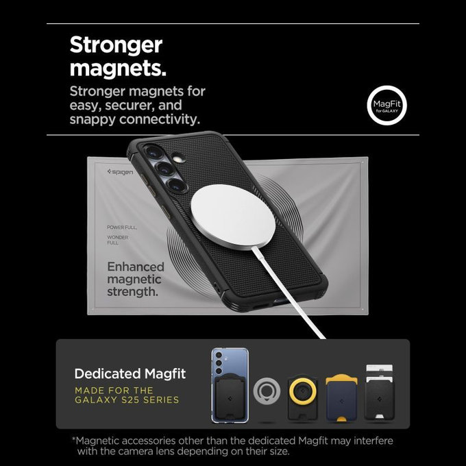Spigen - Hülle Core Armor MagSafe für Samsung Galaxy S25, Matte Black