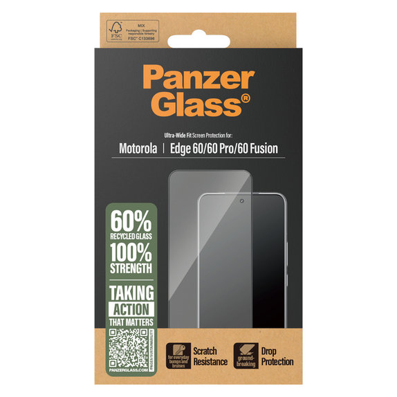 Panzerglas UWF für Motorola Edge 60/60 Pro/60 Fusion, Schwarz, PanzerGlass