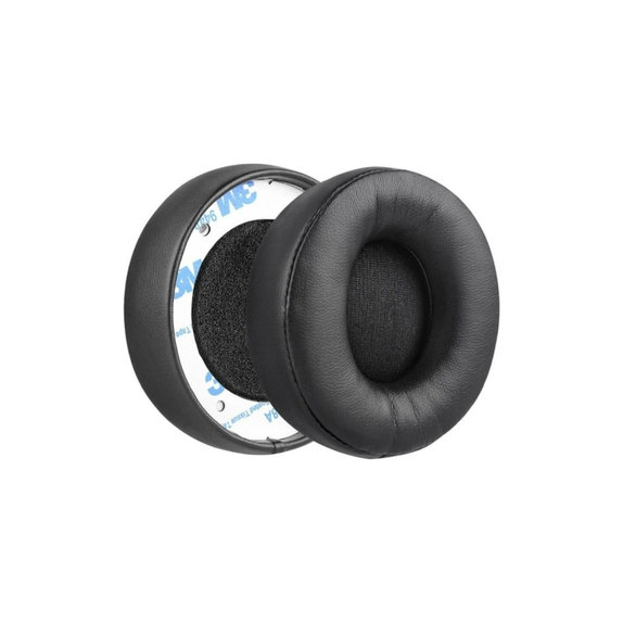 Ersatz-Ohrpolster für Beats Solo Pro, Wireless, Memory-Schaumstoff + PU-Leder, Schwarz, 1 Paar