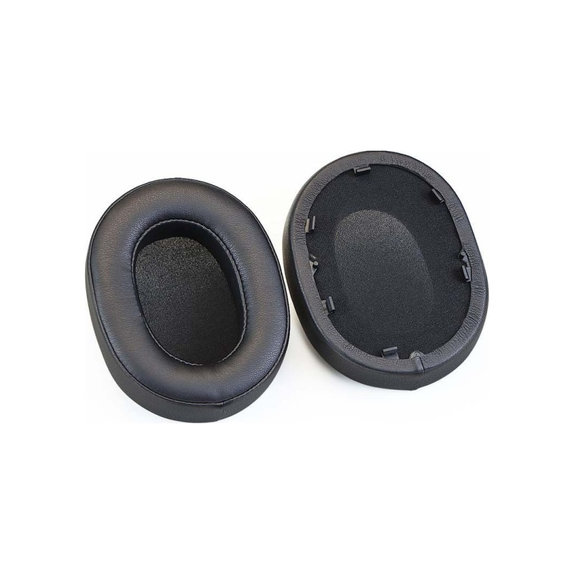 Ersatz-Ohrpolster für Sony WH-1000XM5, Memory-Schaumstoff + PU-Leder, Schwarz, 1 Paar