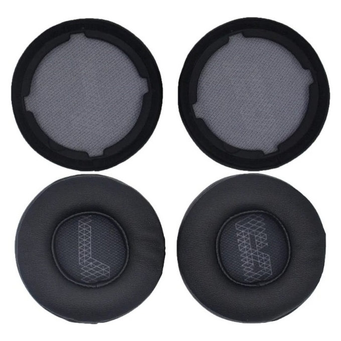 Ersatz-Ohrpolster für JBL Live 400BT, 460NC, Memory-Schaumstoff + PU-Leder, Schwarz, 1 Paar