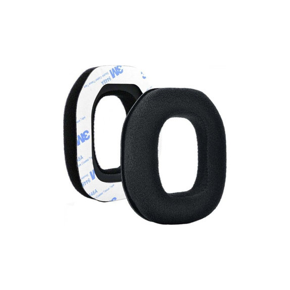 Ersatz-Ohrpolster für Logitech Astro A40, A50, Memory-Schaumstoff + Textil, Schwarz, 1 Paar