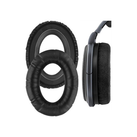 Ersatz-Ohrpolster für Sennheiser HD650, Memory-Schaumstoff + PU-Leder, Schwarz, 1 Paar