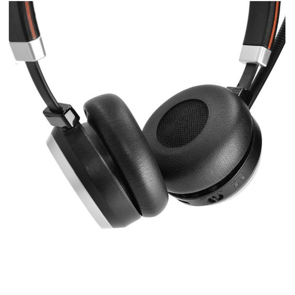 Ersatz-Ohrpolster für Jabra Evolve 20, 30, 40, PU-Leder, Schwarz, 1 Paar