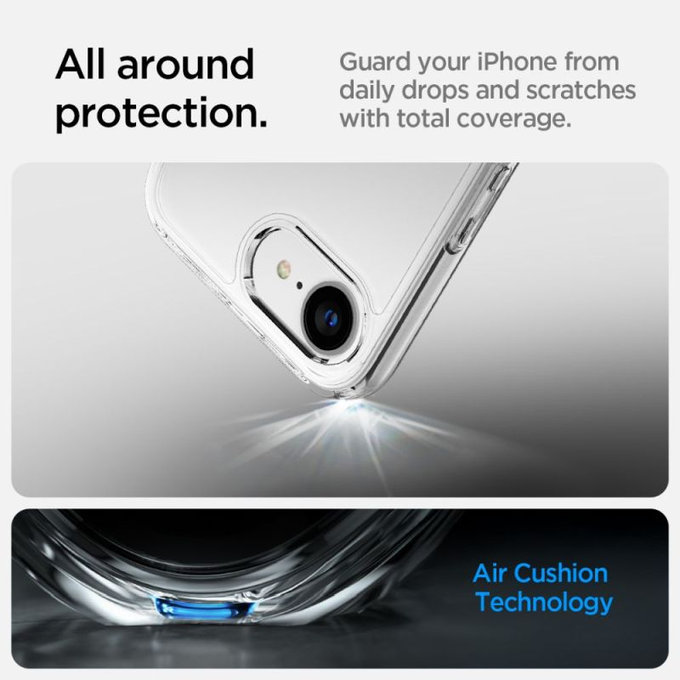 Spigen - Hülle Ultra Hybrid für iPhone 16e, crystal clear