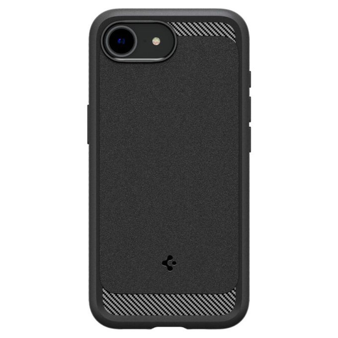 Spigen - Hülle Rugged Armor MagSafe für iPhone 16e, Matte Black