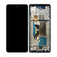 Motorola Edge 60 Fusion - LCD Display + Touchscreen Front Glas + Rahmen (Amazonite) - 5D68C29879 Genuine Service Pack