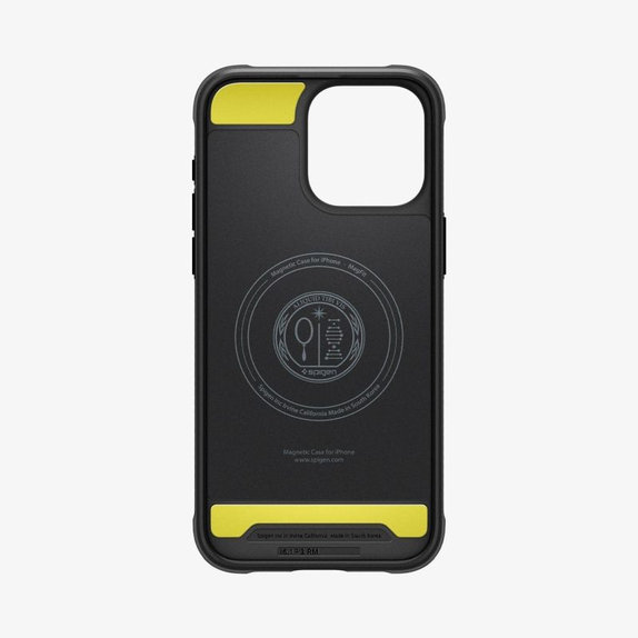 Spigen - Hülle Rugged Armor MagSafe für iPhone 15 Pro, Matte Black